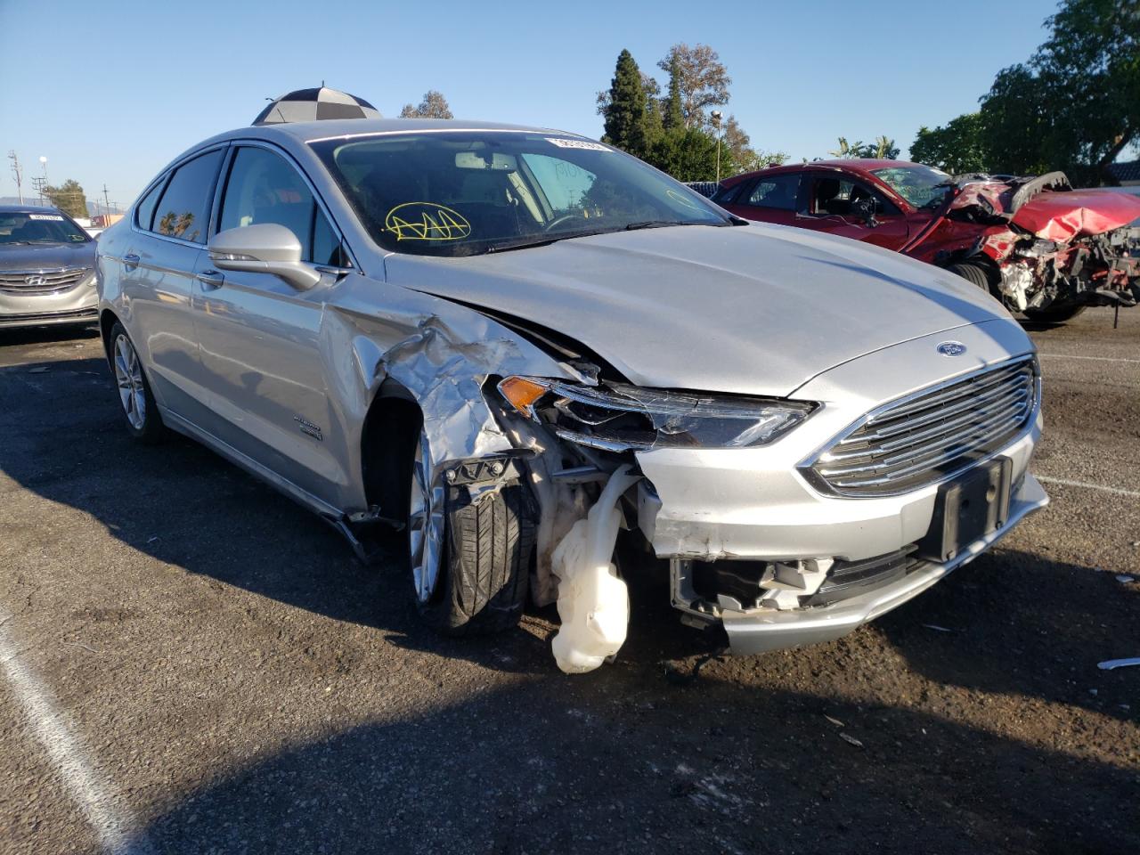 FORD FUSION SE 2017 with VIN 3FA6P0PU1HR277014 - Photo from auction