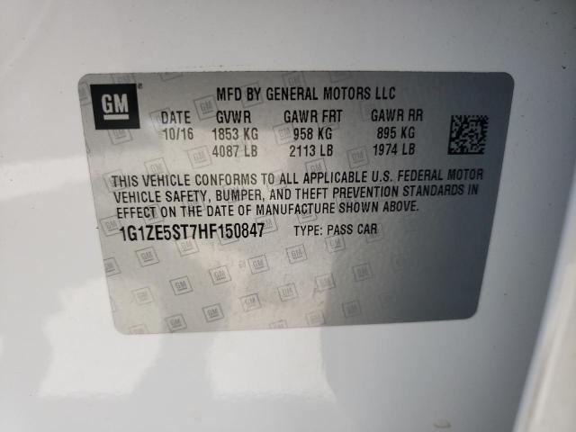 Photo 10 from auction – 2017 CHEVROLET MALIBU LT with VIN 1G1ZE5ST7HF150847