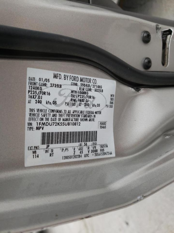 Photo 10 from auction – 2005 FORD EXPLORER X with VIN 1FMDU72K55UB10812