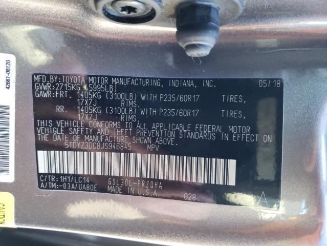 Photo 10 from auction – 2018 TOYOTA SIENNA XLE with VIN 5TDYZ3DC8JS946845