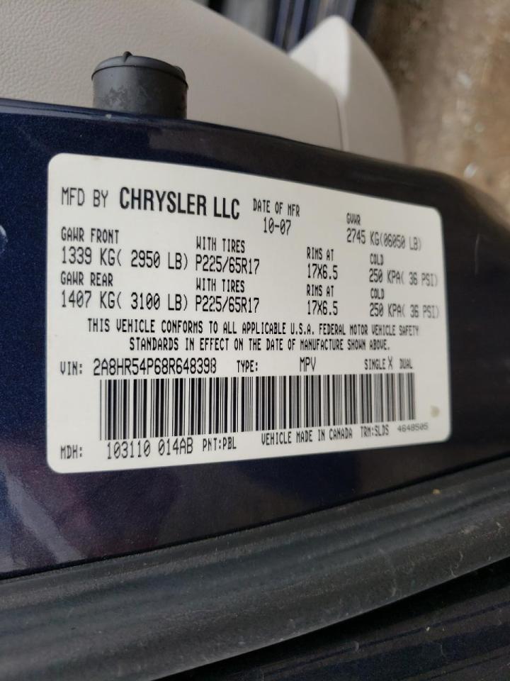 Photo 10 from auction – 2008 CHRYSLER TOWN&COUNT with VIN 2A8HR54P68R648398