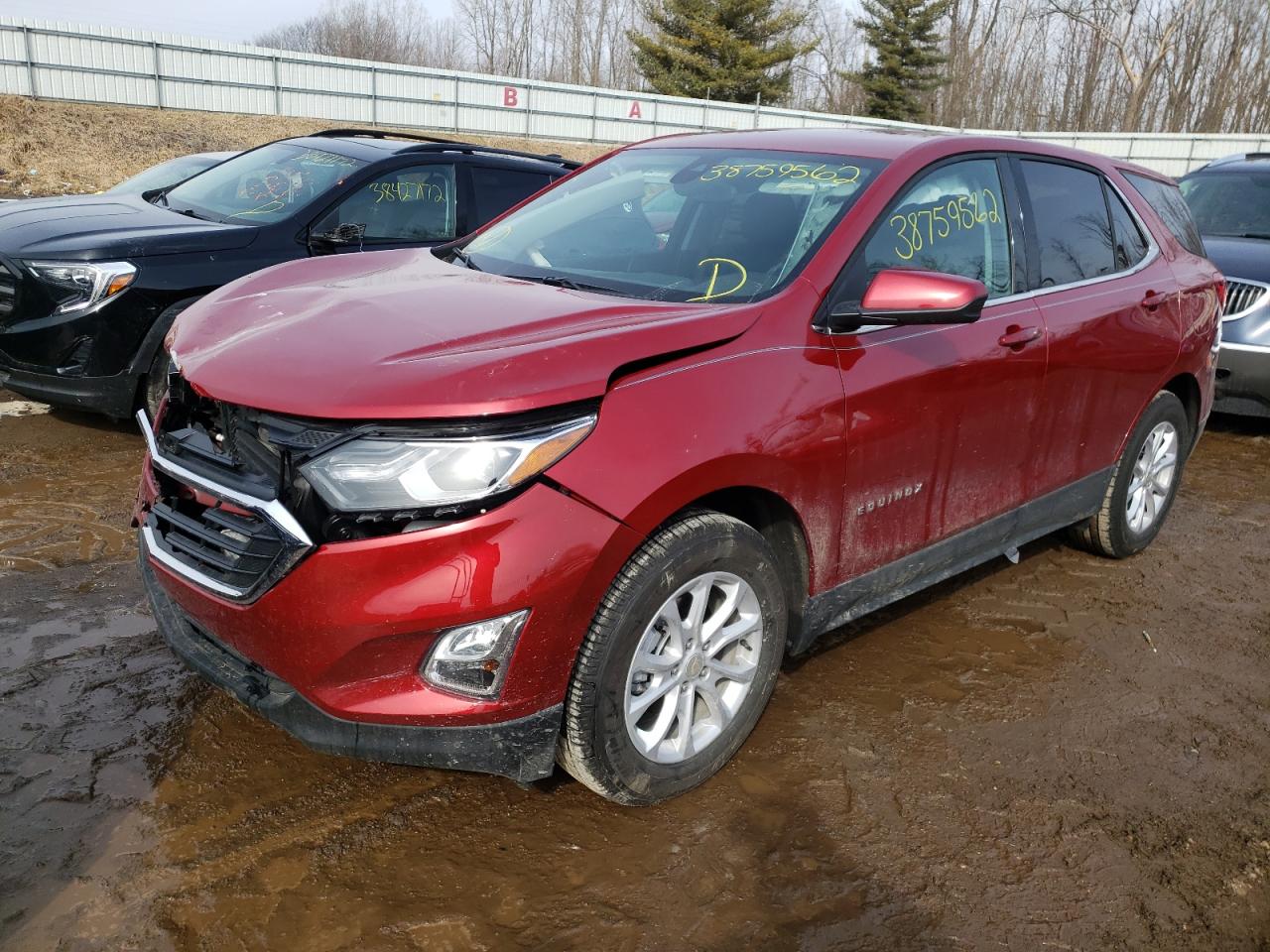 Photo 2 from auction – 2020 CHEVROLET EQUINOX LT with VIN 3GNAXJEV7LS522123