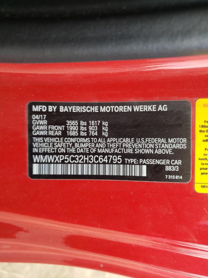 Photo 10 from auction – 2017 MINI COOPER with VIN WMWXP5C32H3C64795