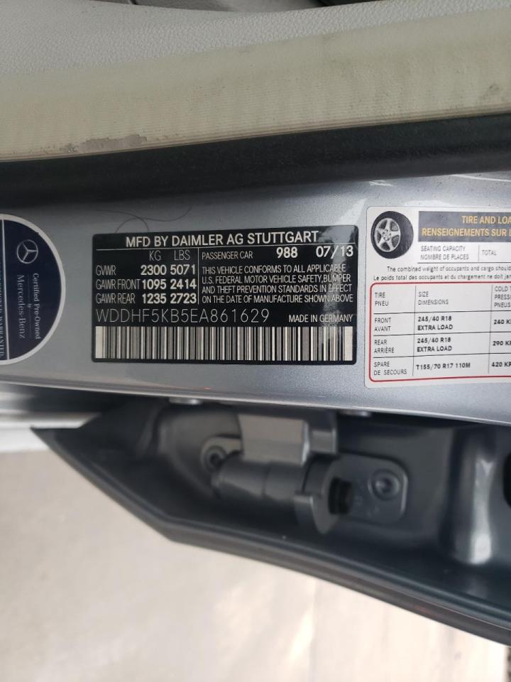 Photo 10 from auction – 2014 MERCEDES-BENZ E 350 with VIN WDDHF5KB5EA861629
