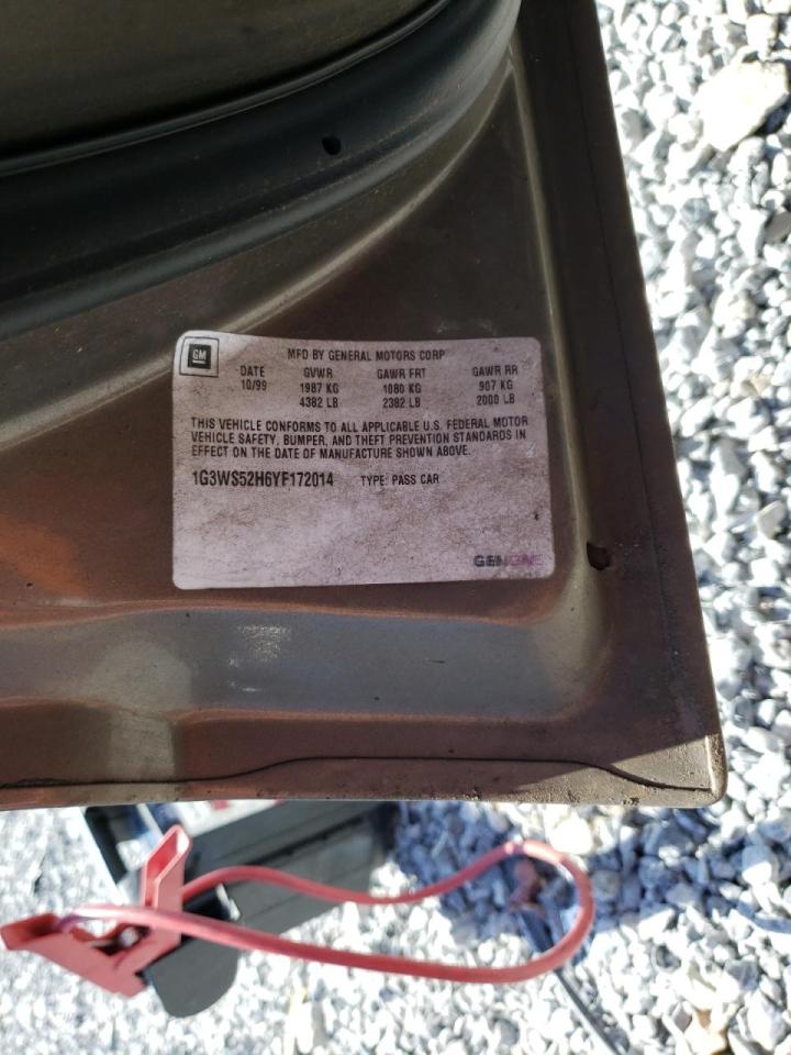 Photo 10 from auction – 2000 OLDSMOBILE INTRIGUE G with VIN 1G3WS52H6YF172014