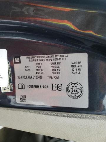 Photo 10 from auction – 2010 BUICK LUCERNE CX with VIN 1G4HC5EM5AU126430