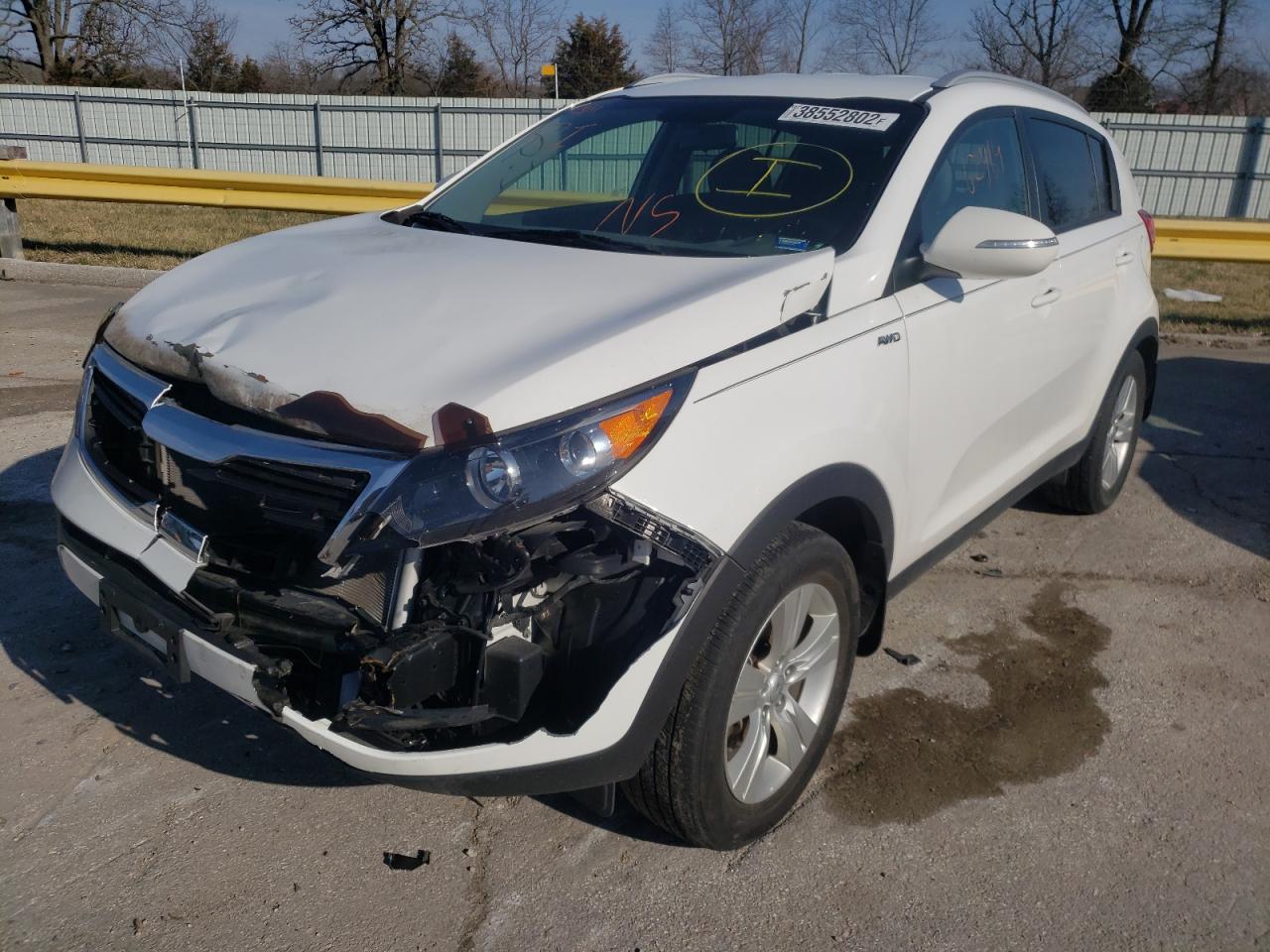 Photo 2 from auction – 2012 KIA SPORTAGE L with VIN KNDPBCA27C7250549