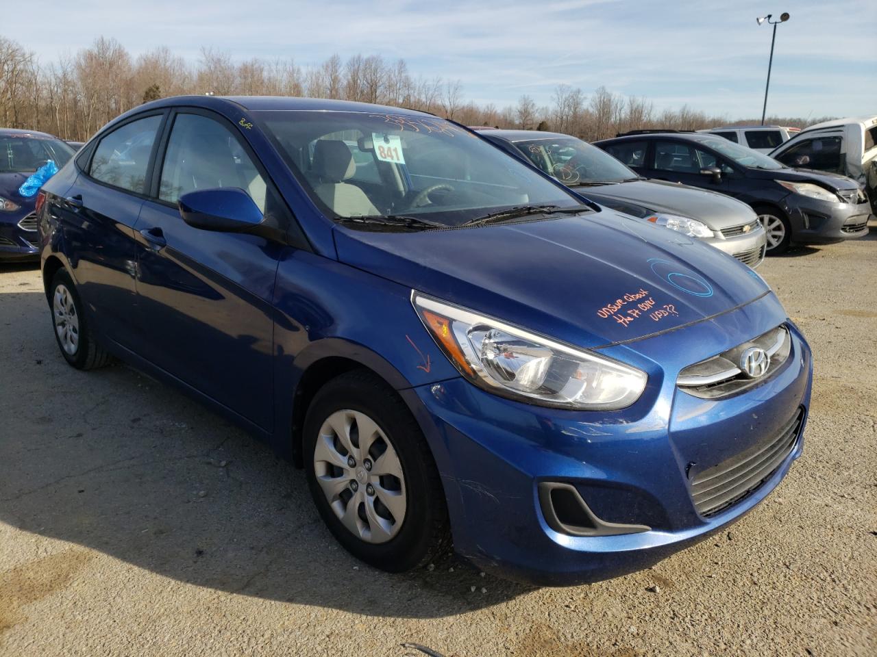Photo 1 from auction – 2016 HYUNDAI ACCENT SE with VIN KMHCT4AE8GU155612