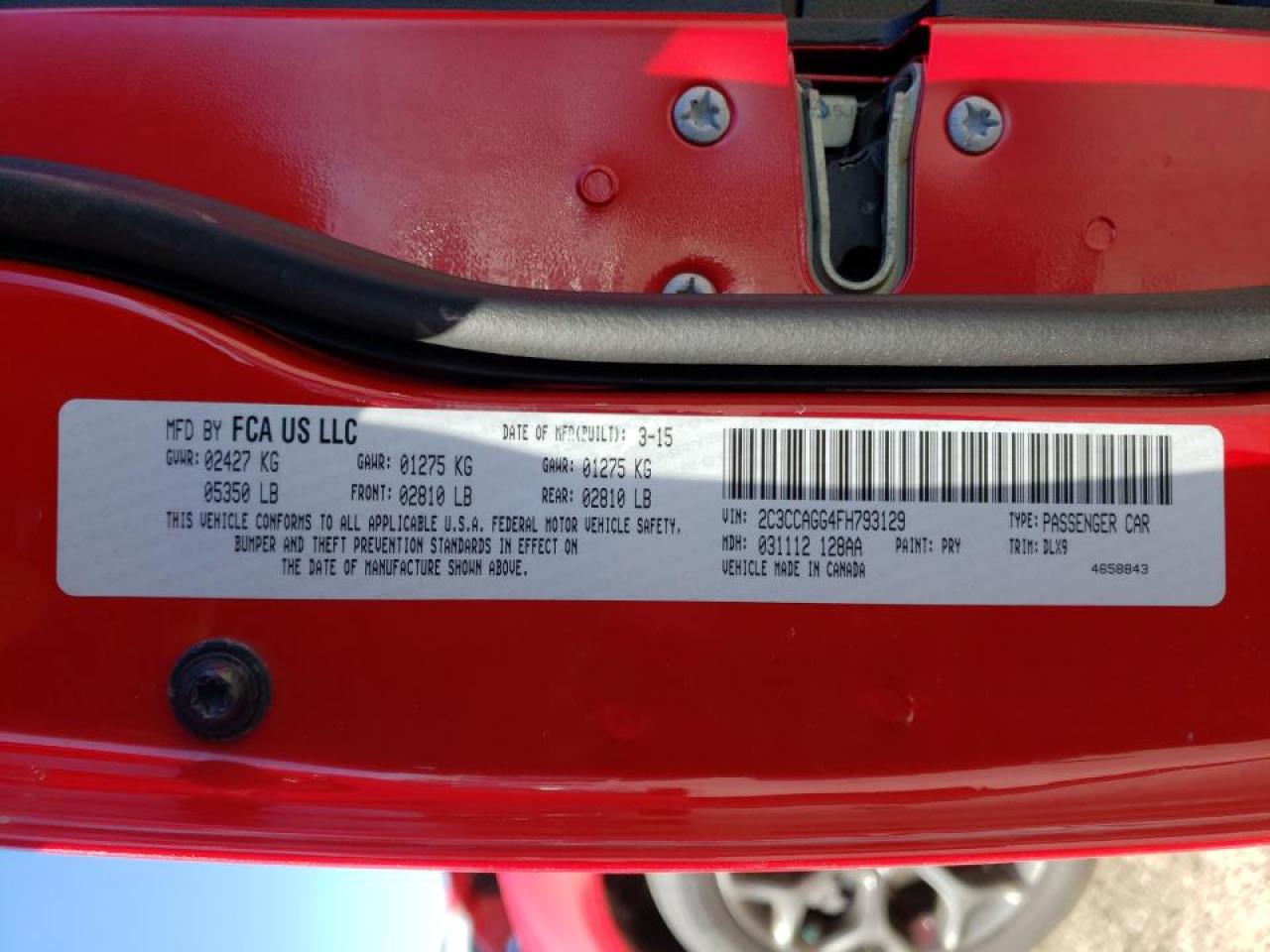 Photo 10 from auction – 2015 CHRYSLER 300 S with VIN 2C3CCAGG4FH793129
