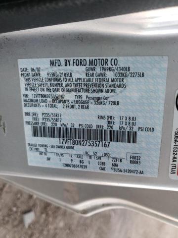 Photo 10 from auction – 2007 FORD MUSTANG with VIN 1ZVFT80N275357167