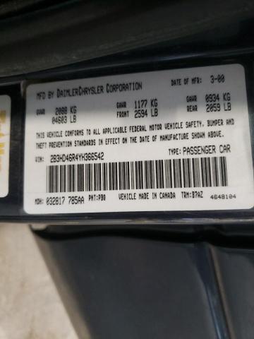 Photo 10 from auction – 2000 DODGE INTREPID with VIN 2B3HD46R4YH366542