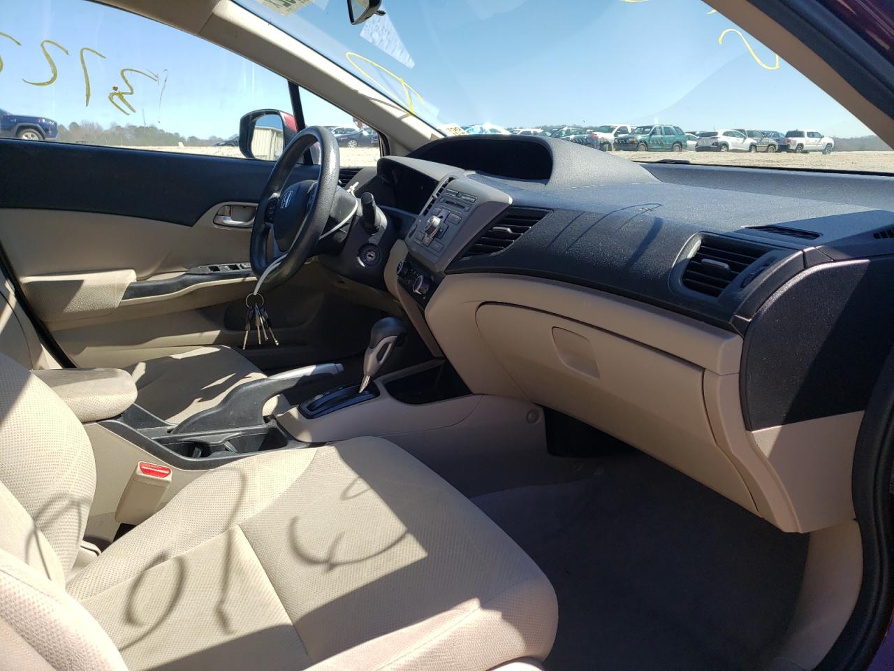 Photo 5 from auction – 2012 HONDA CIVIC LX with VIN 19XFB2F59CE105070