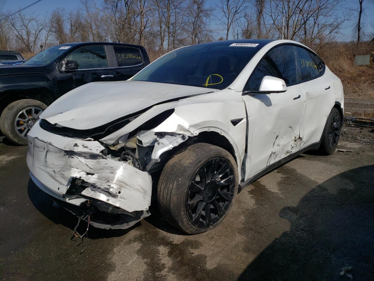 Photo 2 from auction – 2020 TESLA MODEL Y with VIN 5YJYGDEE1LF033279