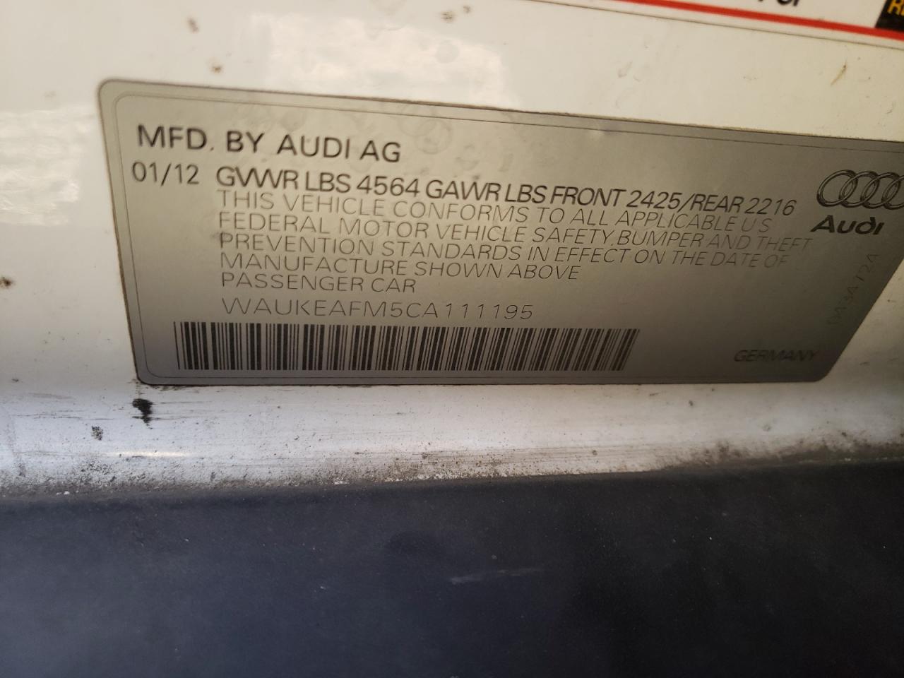 Photo 10 from auction – 2012 AUDI A3 PREMIUM with VIN WAUKEAFM5CA111195
