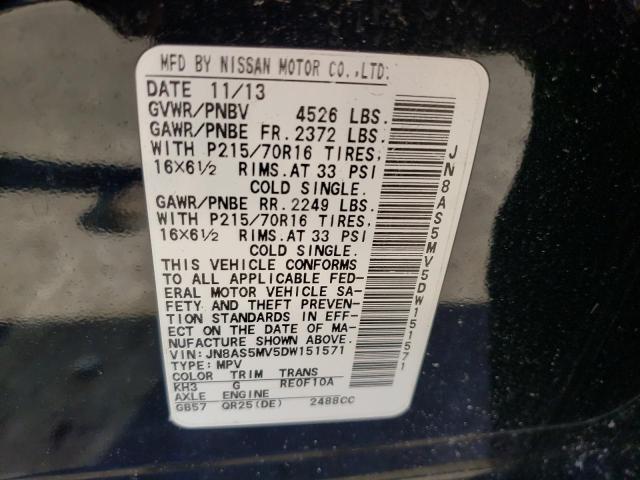 Photo 10 from auction – 2013 NISSAN ROGUE S with VIN JN8AS5MV5DW151571