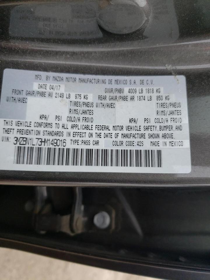 Photo 10 from auction – 2017 MAZDA 3 TOURING with VIN 3MZBN1L73HM149016