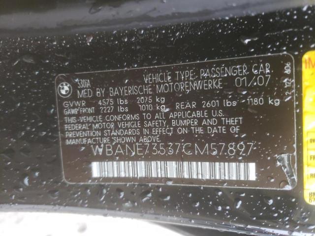 Photo 10 from auction – 2007 BMW 530 I with VIN WBANE73537CM57897