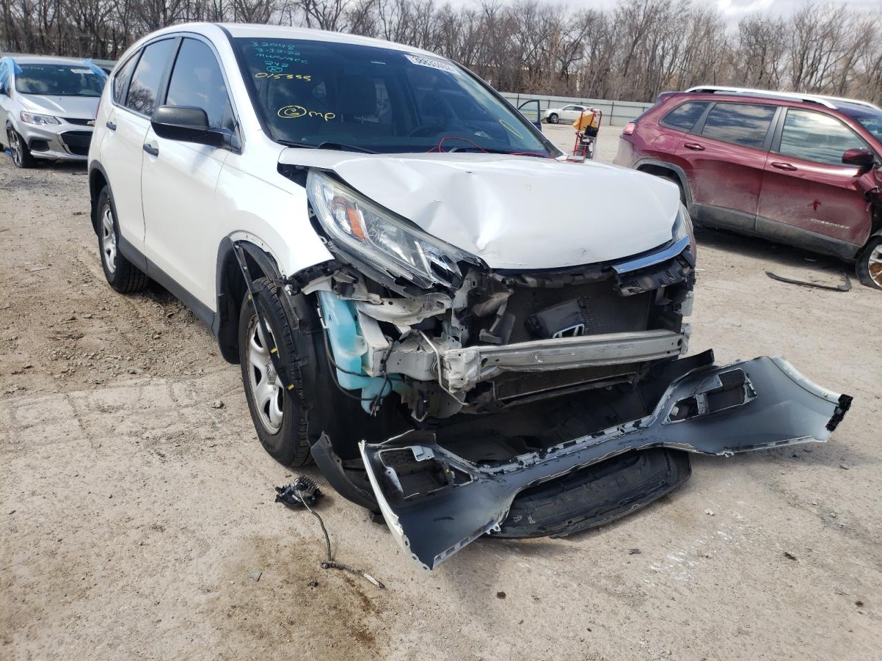 HONDA CR-V LX 2015 with VIN 5J6RM3H35FL015333 - Photo from auction