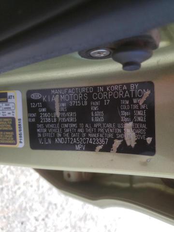 Photo 10 from auction – 2012 KIA SOUL with VIN KNDJT2A52C7423367
