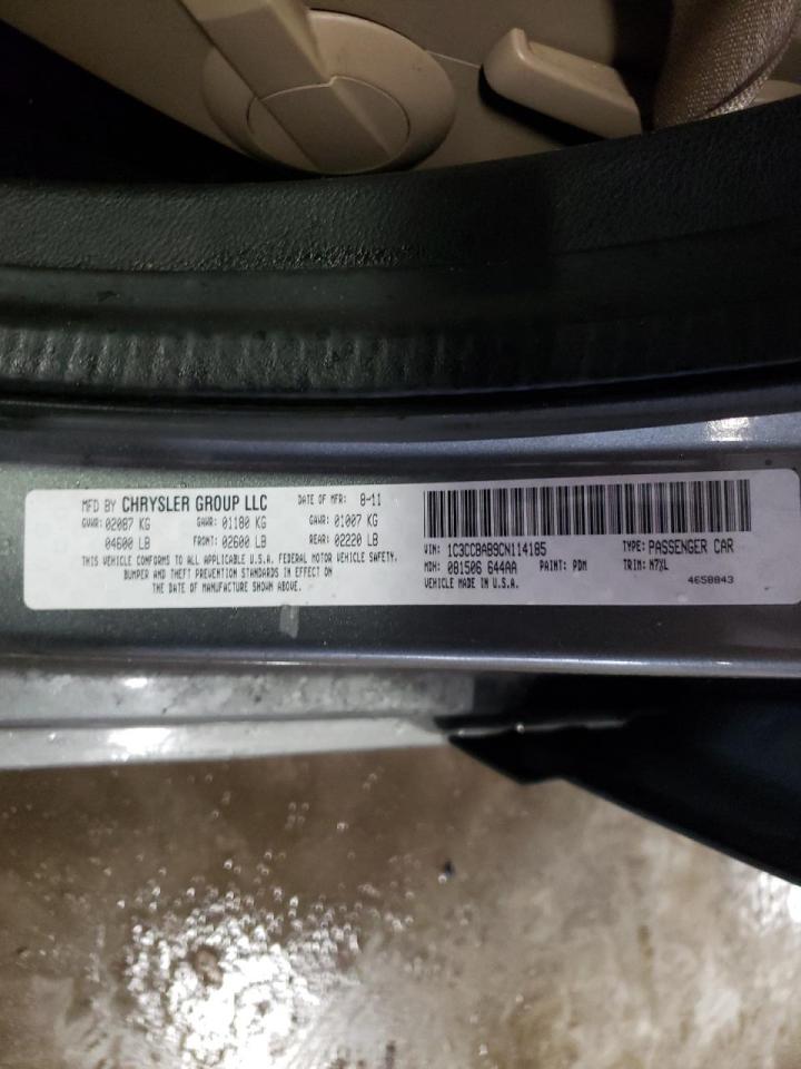 Photo 10 from auction – 2012 CHRYSLER 200 LX with VIN 1C3CCBAB9CN114185