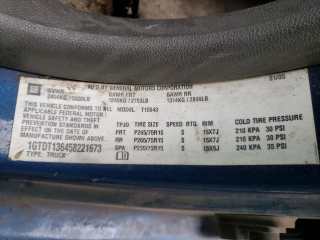 Photo 10 from auction – 2005 GMC CANYON with VIN 1GTDT136458221673