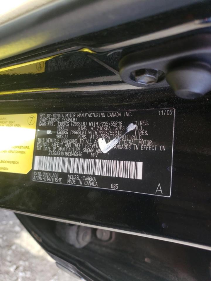 Photo 10 from auction – 2006 LEXUS RX 330 with VIN 2T2GA31U16C046946