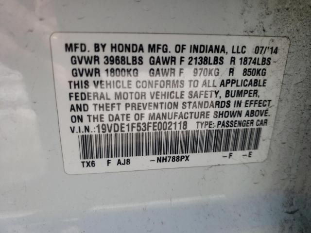 Photo 10 from auction – 2015 ACURA ILX 20 PRE with VIN 19VDE1F53FE002118