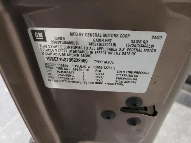 Photo 10 from auction – 2003 GMC ENVOY XL with VIN 1GKET16S736232659