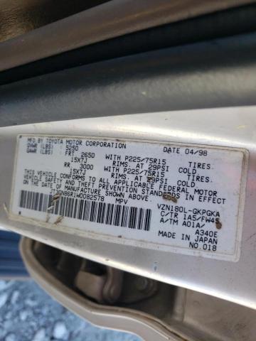 Photo 10 from auction – 1998 TOYOTA 4RUNNER SR with VIN JT3GN86R1W0082578