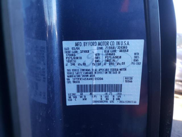 Photo 10 from auction – 2004 FORD F150 with VIN 1FTPX145X4KC55206
