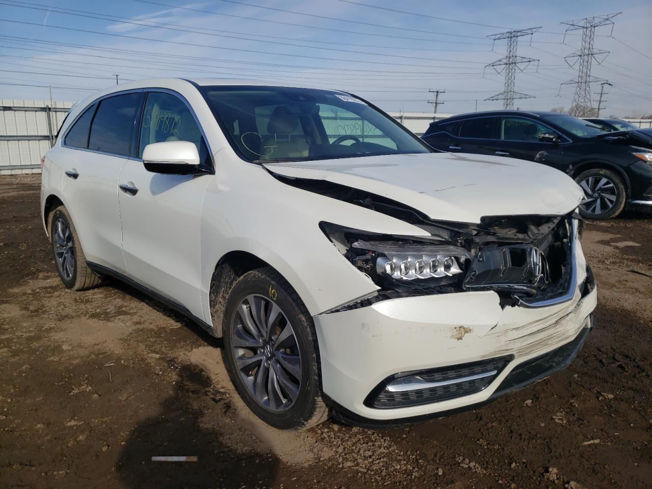 ACURA MDX TECHNO 2016 with VIN 5FRYD4H44GB019473 - Photo from auction