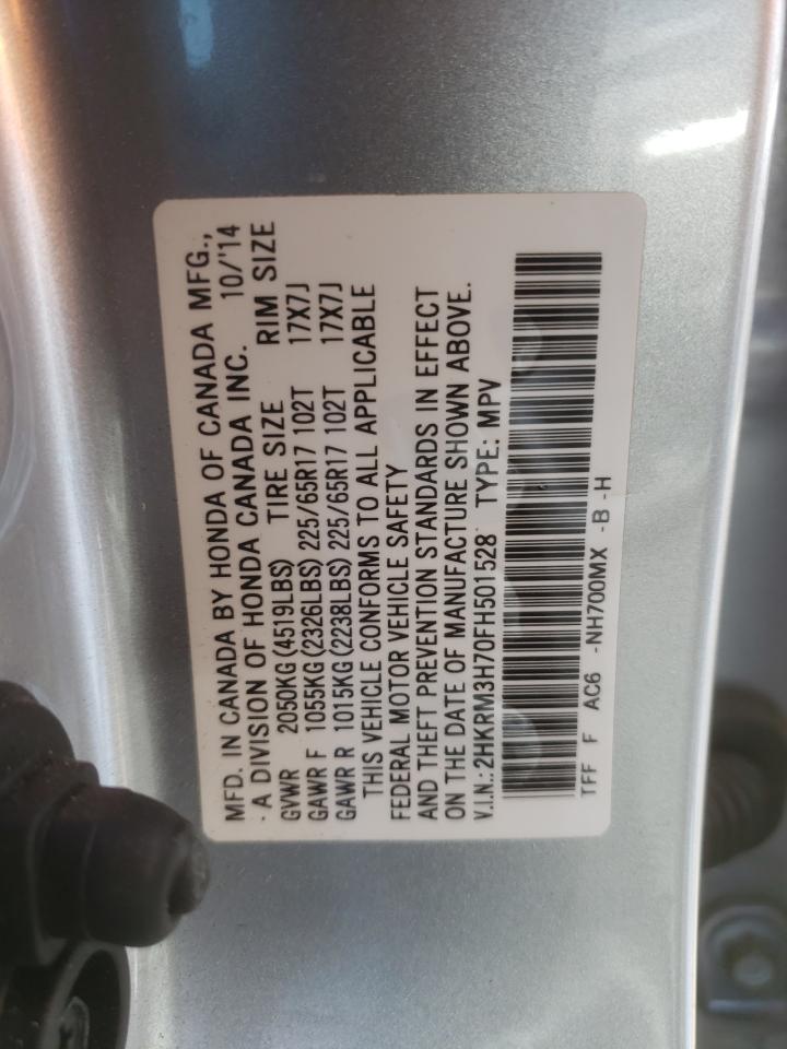 Photo 10 from auction – 2015 HONDA CR-V EXL with VIN 2HKRM3H70FH501528