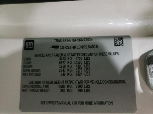Photo 10 from auction – 2022 GMC YUKON with VIN 1GKS2HKL0NR164915