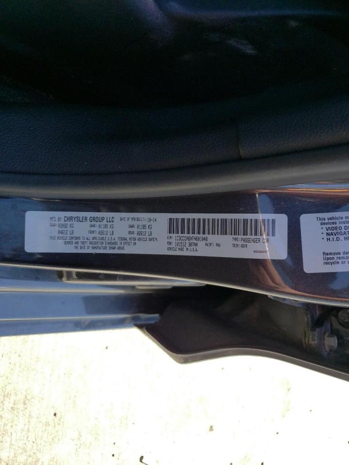 Photo 10 from auction – 2015 CHRYSLER 200 LIMITE with VIN 1C3CCCABXFN601048