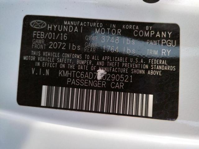 Photo 10 from auction – 2016 HYUNDAI VELOSTER with VIN KMHTC6AD7GU290521