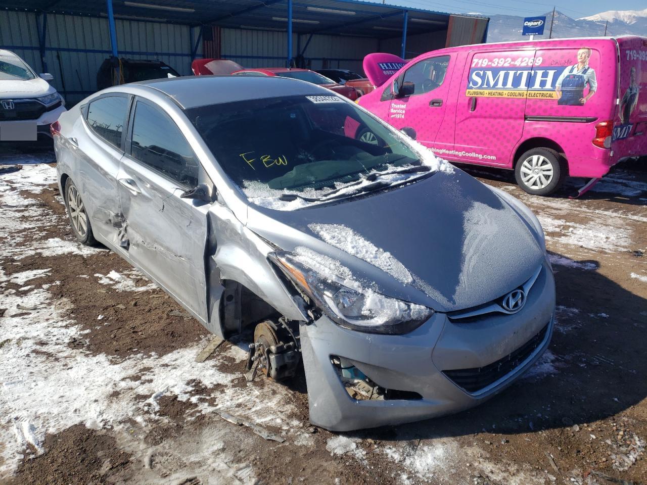 HYUNDAI ELANTRA SE 2016 with VIN 5NPDH4AE0GH722674 - Photo from auction