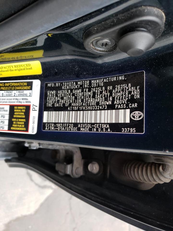 Photo 10 from auction – 2017 TOYOTA CAMRY LE with VIN 4T1BF1FK5HU332473