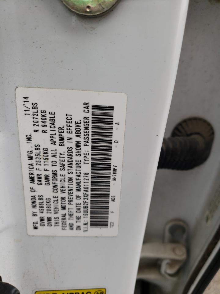 Photo 10 from auction – 2015 ACURA TLX with VIN 19UUB2F3XFA011276