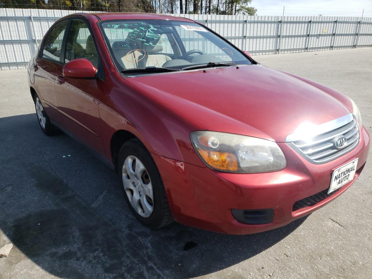 KIA SPECTRA EX 2009 with VIN KNAFE221695651742 - Photo from auction
