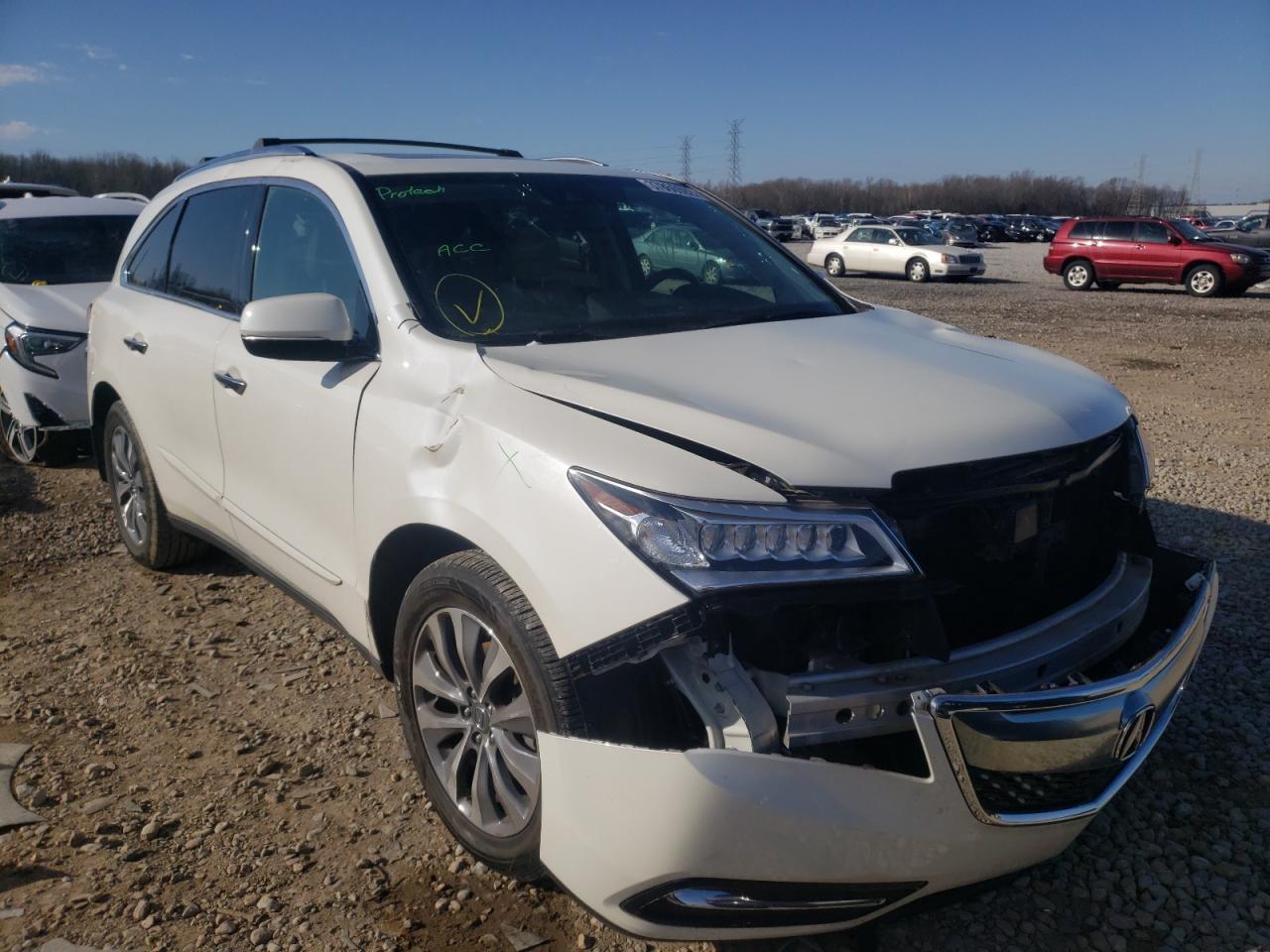 ACURA MDX TECHNO 2016 with VIN 5FRYD3H40GB008237 - Photo from auction