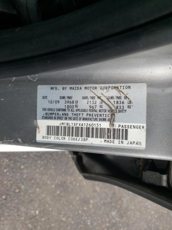 Photo 10 from auction – 2010 MAZDA 3 I with VIN JM1BL1SFXA1260151