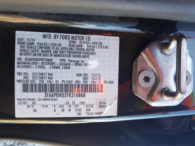 Photo 10 from auction – 2015 FORD FUSION SE with VIN 3FA6P0HD2FR210868