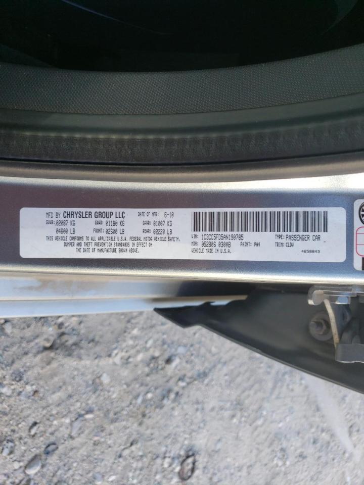 Photo 10 from auction – 2010 CHRYSLER SEBRING LI with VIN 1C3CC5FD5AN190785