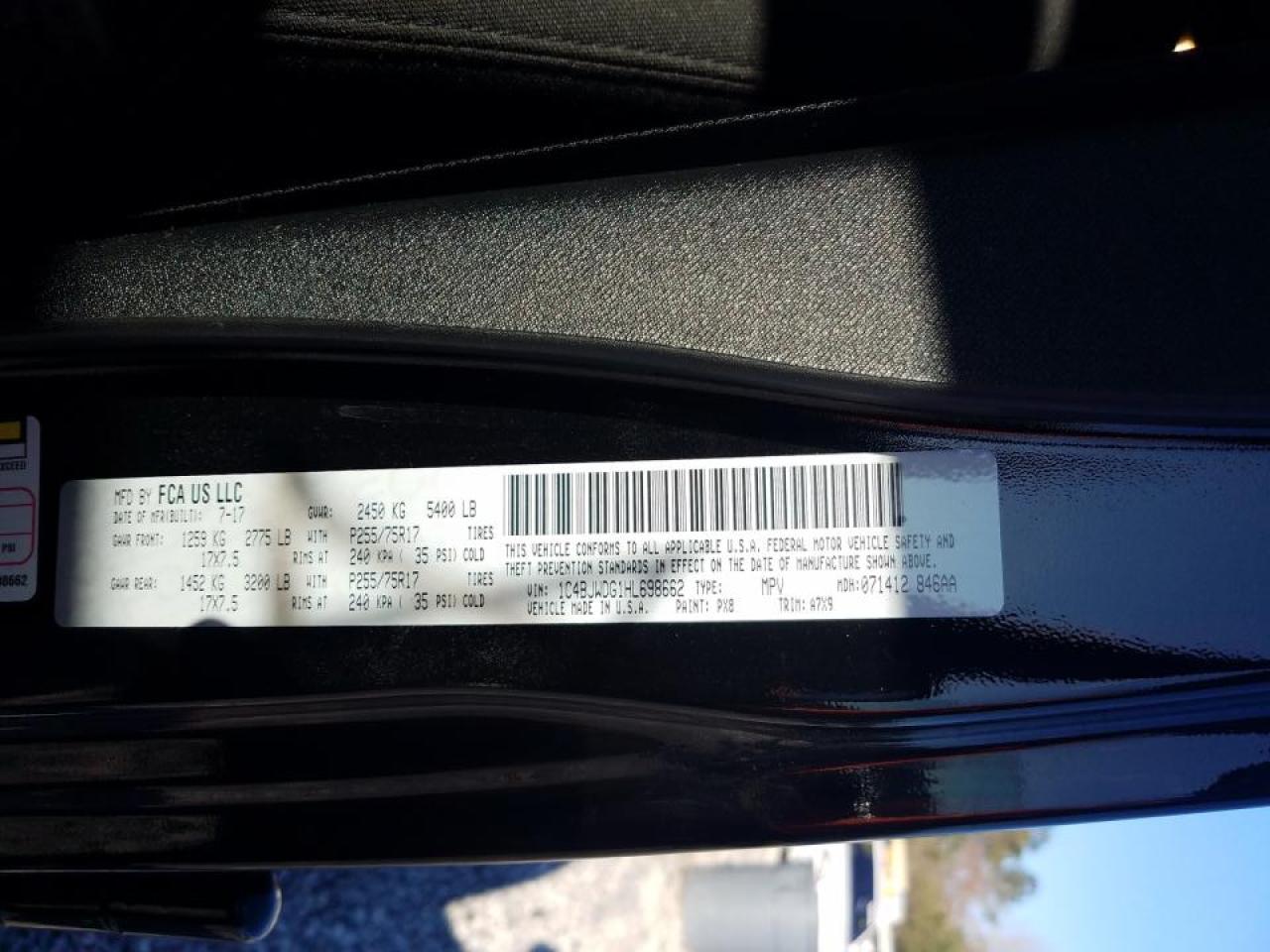 Photo 10 from auction – 2017 JEEP WRANGLER U with VIN 1C4BJWDG1HL698662