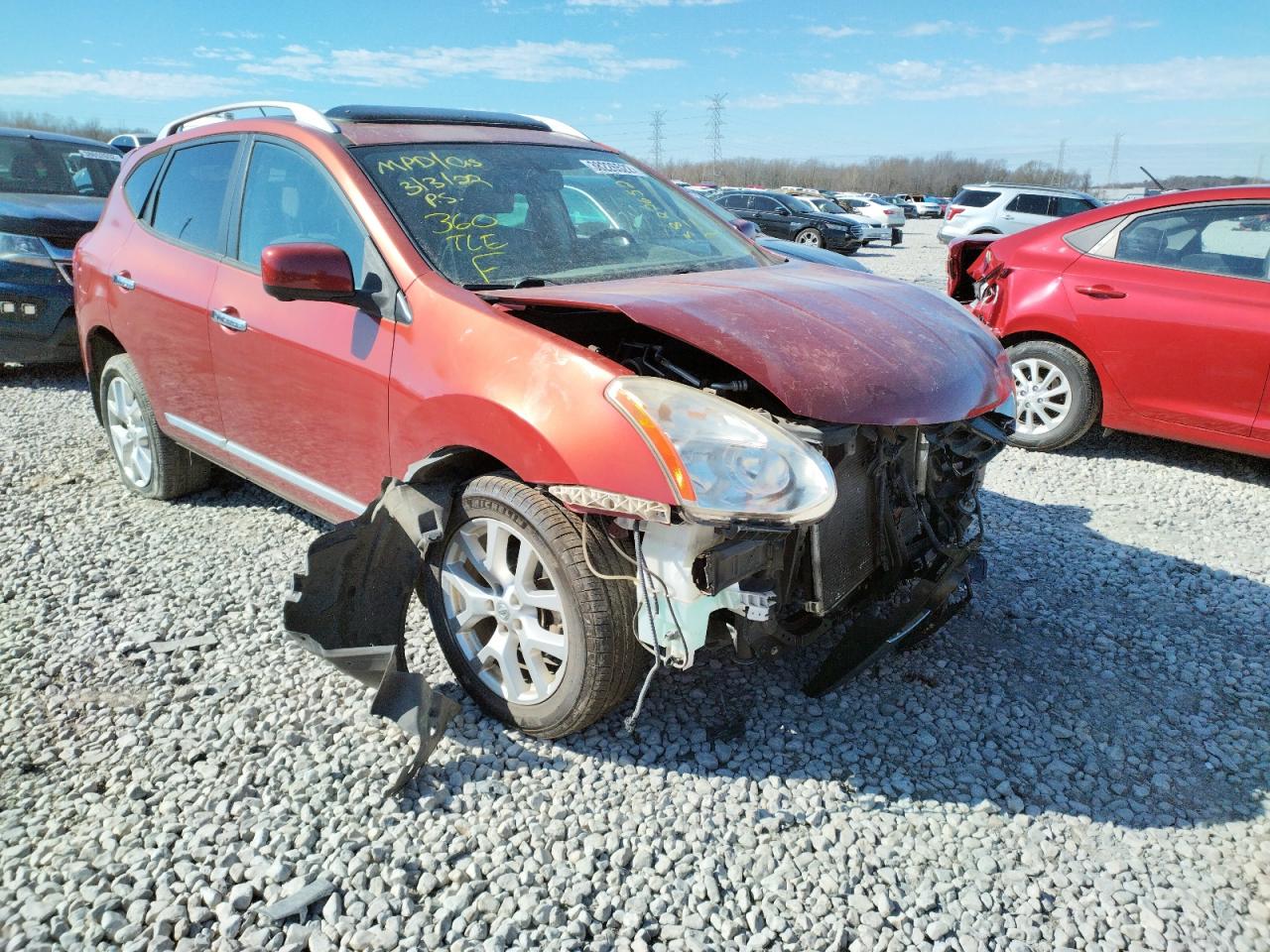 NISSAN ROGUE S 2013 with VIN JN8AS5MT0DW012723 - Photo from auction