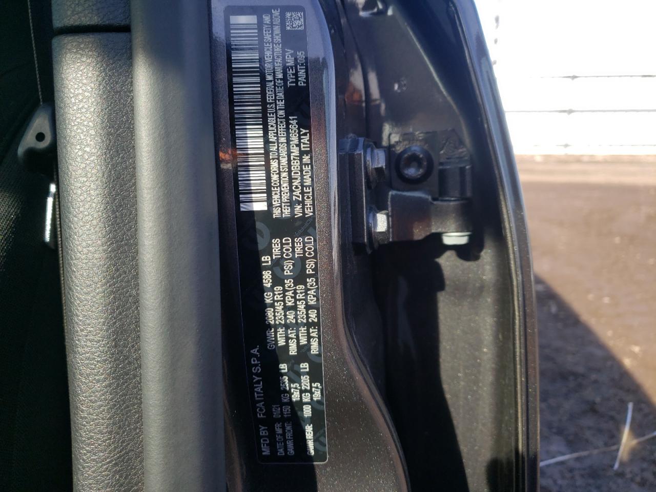 Photo 10 from auction – 2021 JEEP RENEGADE L with VIN ZACNJDBB7MPM65641