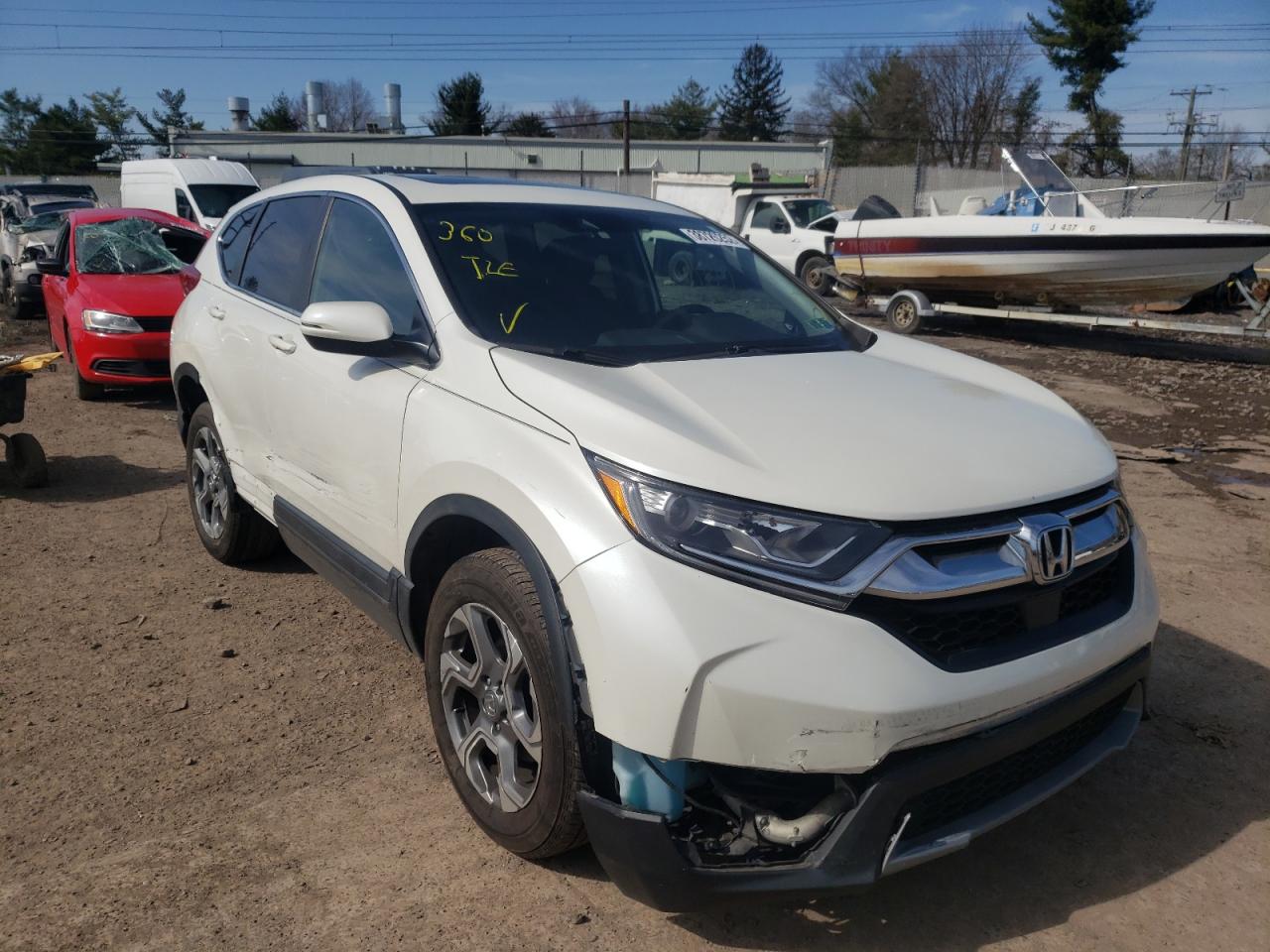 HONDA CR-V EX 2017 with VIN 2HKRW2H54HH637666 - Photo from auction