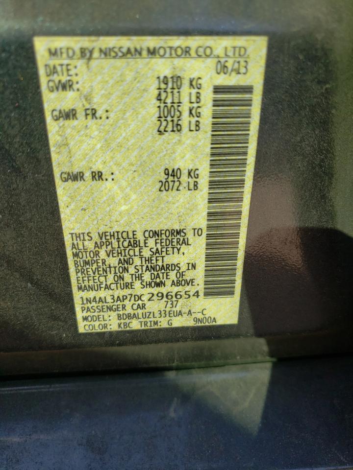 Photo 10 from auction – 2013 NISSAN ALTIMA 2.5 with VIN 1N4AL3AP7DC296654