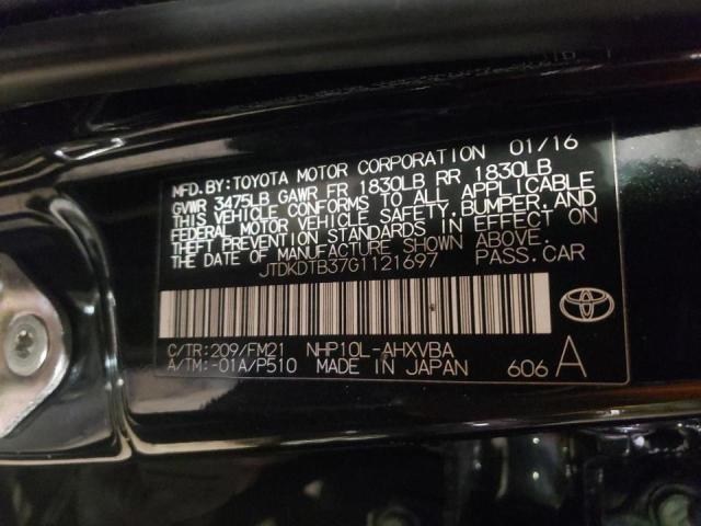 Photo 10 from auction – 2016 TOYOTA PRIUS C with VIN JTDKDTB37G1121697