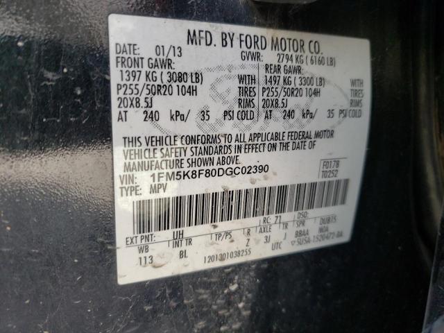 Photo 10 from auction – 2013 FORD EXPLORER L with VIN 1FM5K8F80DGC02390
